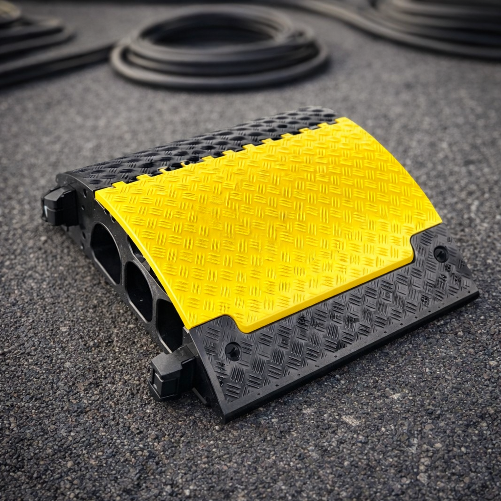 Heavy Duty Cable Protector – 122mm H x 766mm W – 6 Channels – Vehicle & Pedestrian Traffic