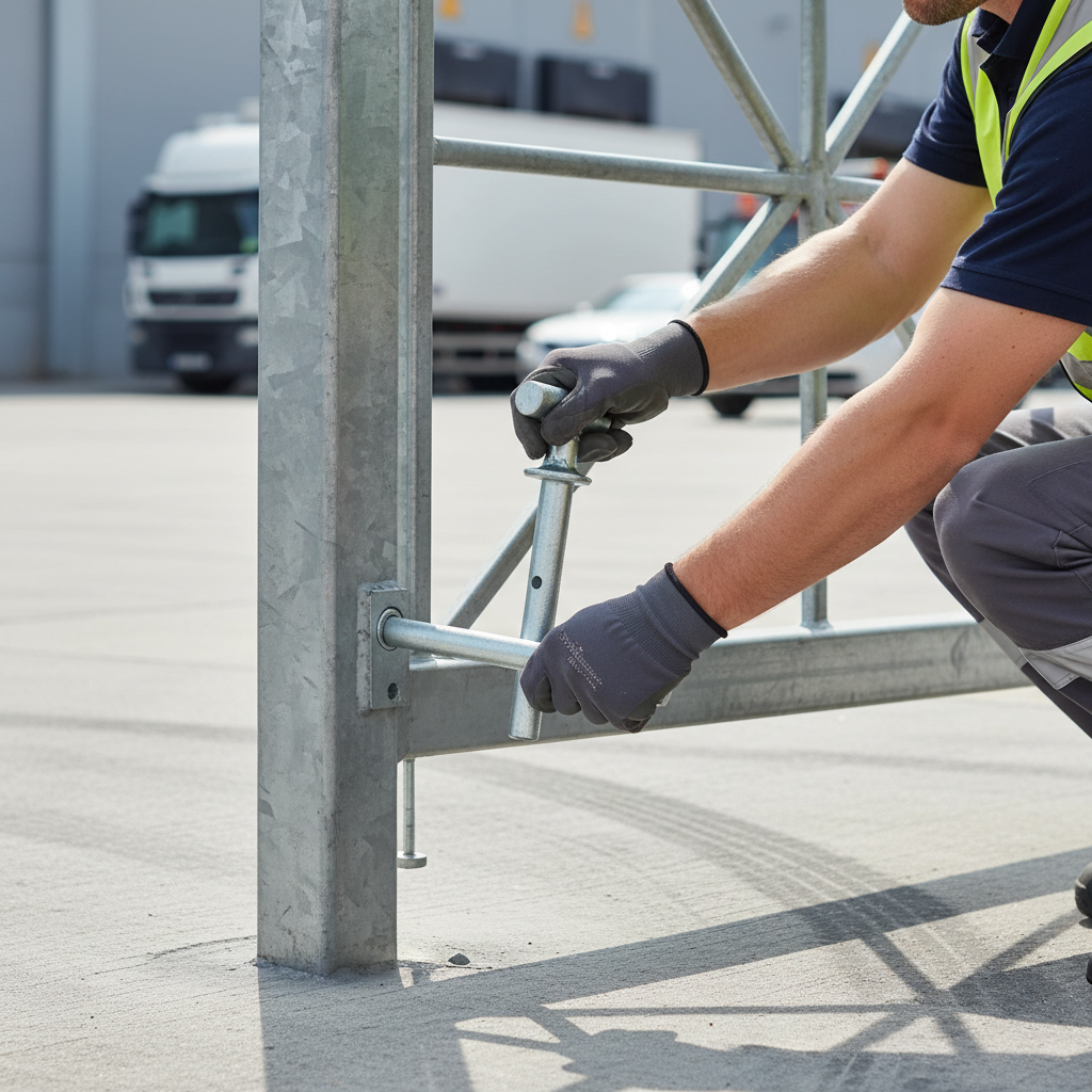 Heavy Duty Swing Gate Barrier Locking Pin for Enhanced Security - side view | Barriers Co