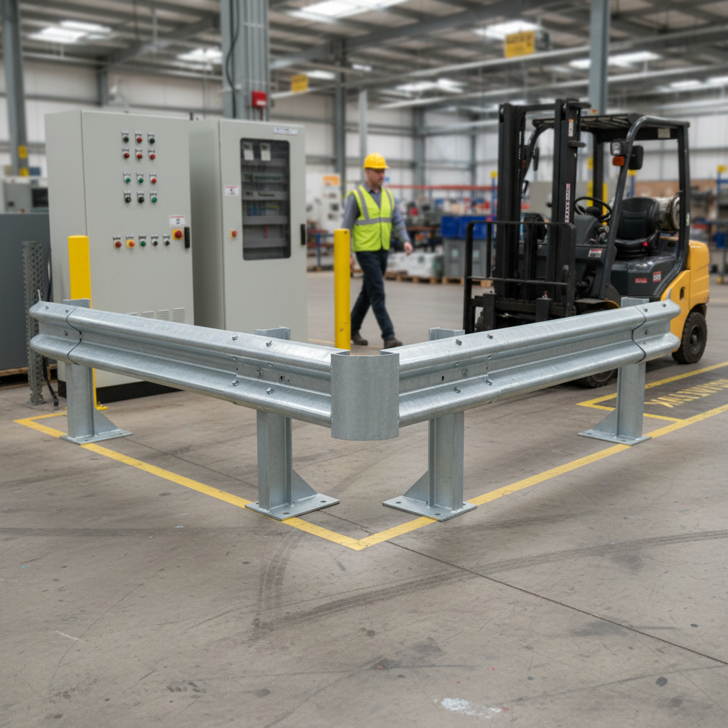Professional Flexible External Corner Kit for Safety Barriers - Adjustable Angle Installation... - side view | Barriers Co