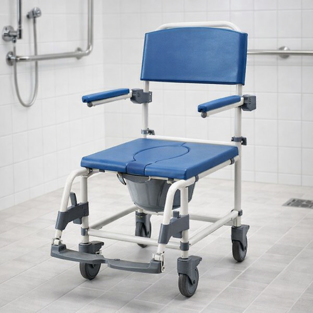 Shower Commode Chair – Blue – 160kg Capacity – Personal Care