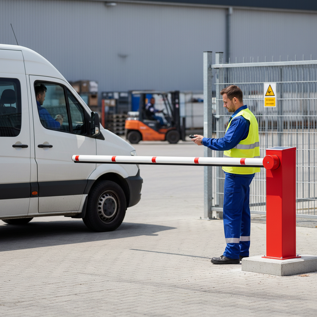 Premium Solar Powered Boom Barrier with Remote Control for Easy Access Management - side view | Barriers Co