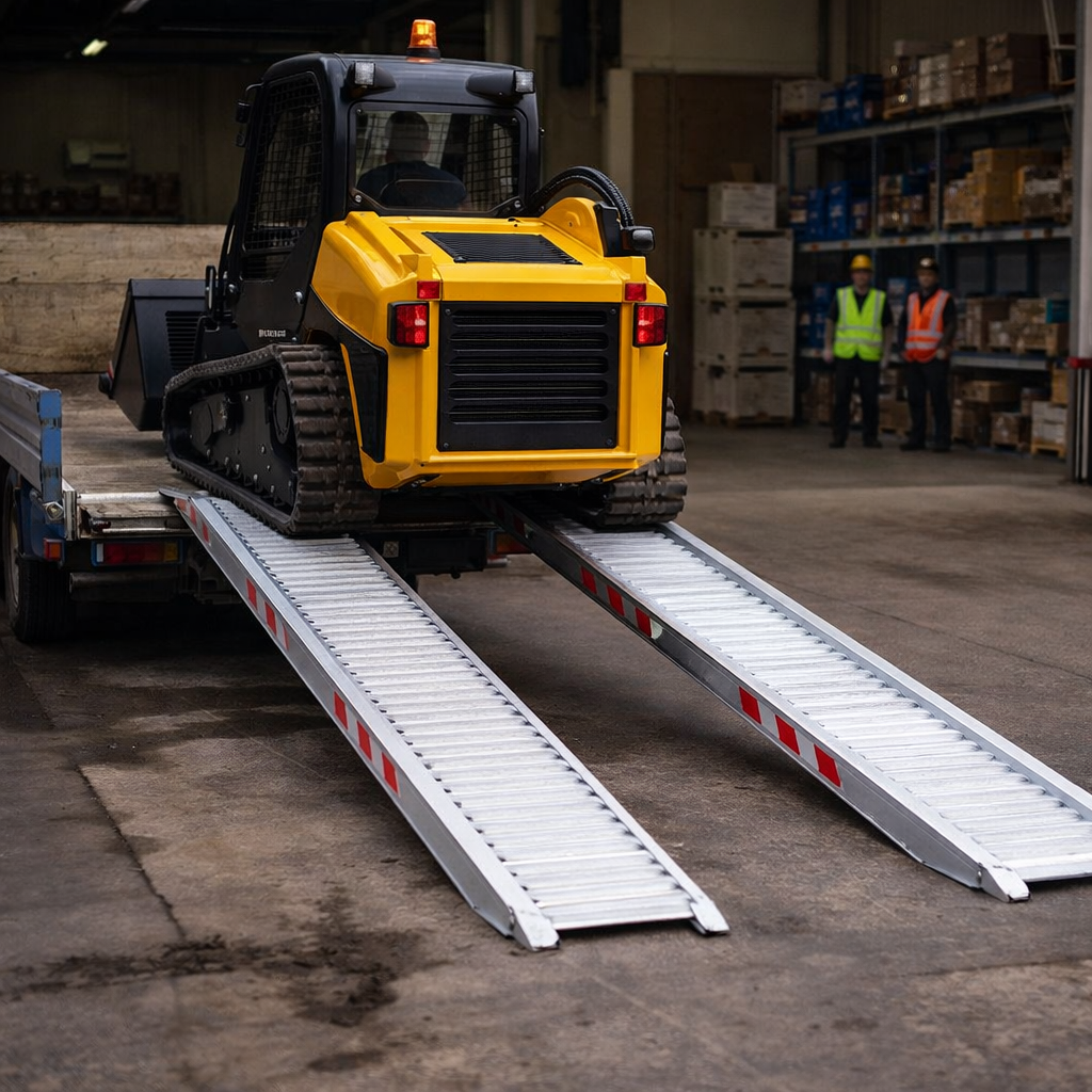 Aluminium Loading Ramps – 5000mm x 510mm – 4800kg Capacity – Plant & Digger Use