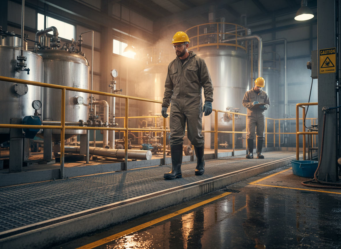 Premium Chemical Resistant Safety Grip - 18m Roll with Enhanced Grip and Customizable Options for Industrial Use