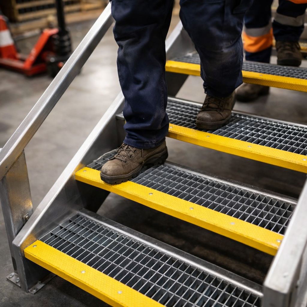 Anti-Slip Stair Nosing – 55mm Wide – Stainless Steel – Safety