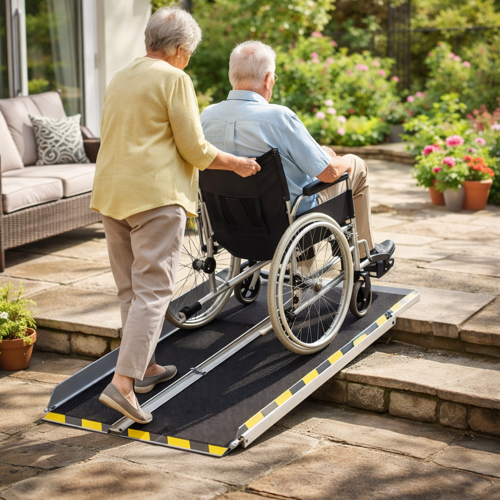 Portable Wheelchair Ramp – 2ft-6ft – Anti-slip Surface – Mobility Access