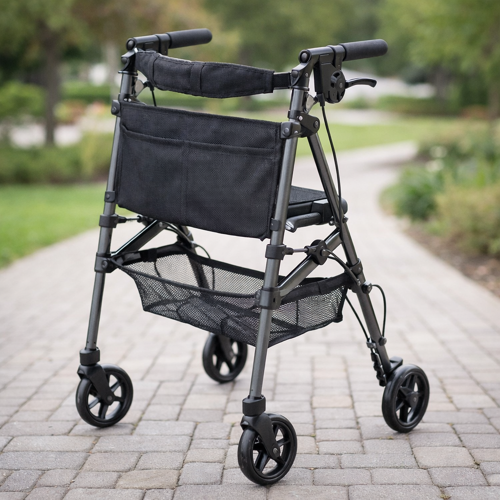 Foldable Rollator – Lightweight 6.1kg – Indoor/Outdoor Use