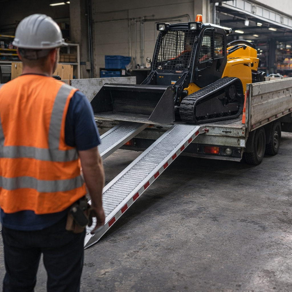 Aluminium Loading Ramps – 5000x510mm – 5910kg Capacity – Plant & Digger Use