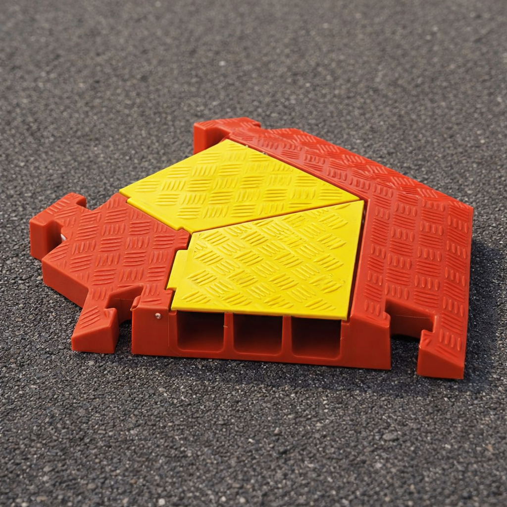 Cable Protector – 3 Channel – 45 Deg Left Turn – Heavy Duty