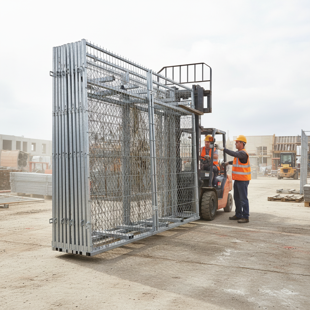 Premium Heavy Duty Storage and Transport Pallet for 25 Mobile Fences - Safe and Durable Steel Design