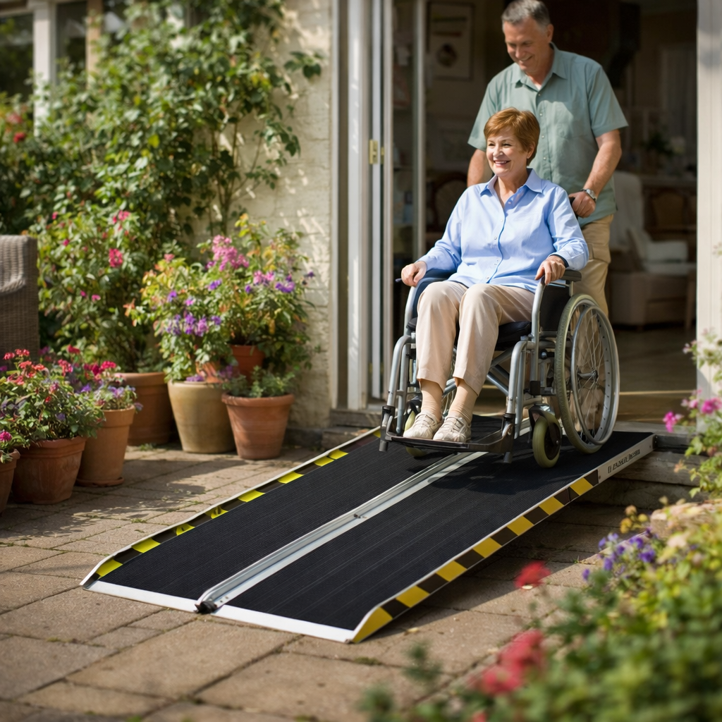 Portable Wheelchair Ramp – 2ft-6ft – Anti-slip Surface – Mobility Access