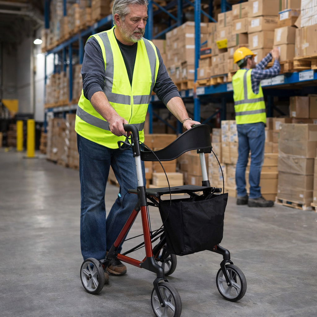 Folding Rollator – Lightweight – 150kg Capacity – Mobility Aid