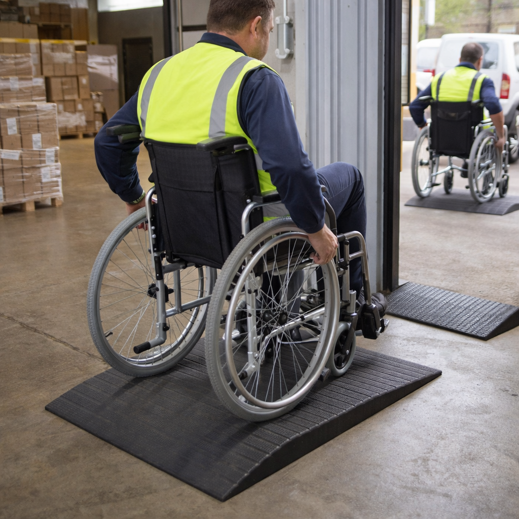 Rubber Threshold Ramps – 25mm-100mm High – Heavy Duty – Wheelchair & Scooter Access