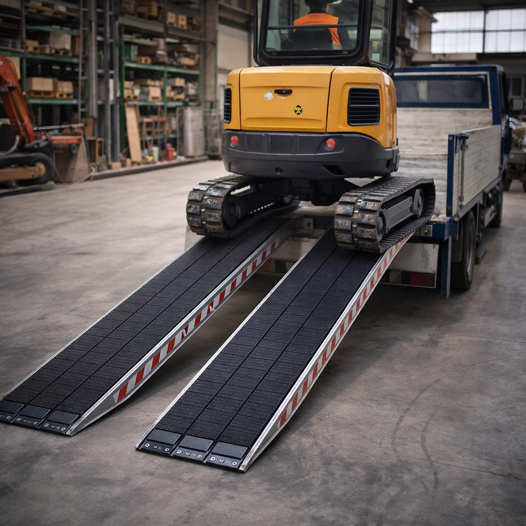Industrial Grade Ramps – 3000mm x 480mm – 17,500kg Capacity – Steel Track Vehicles