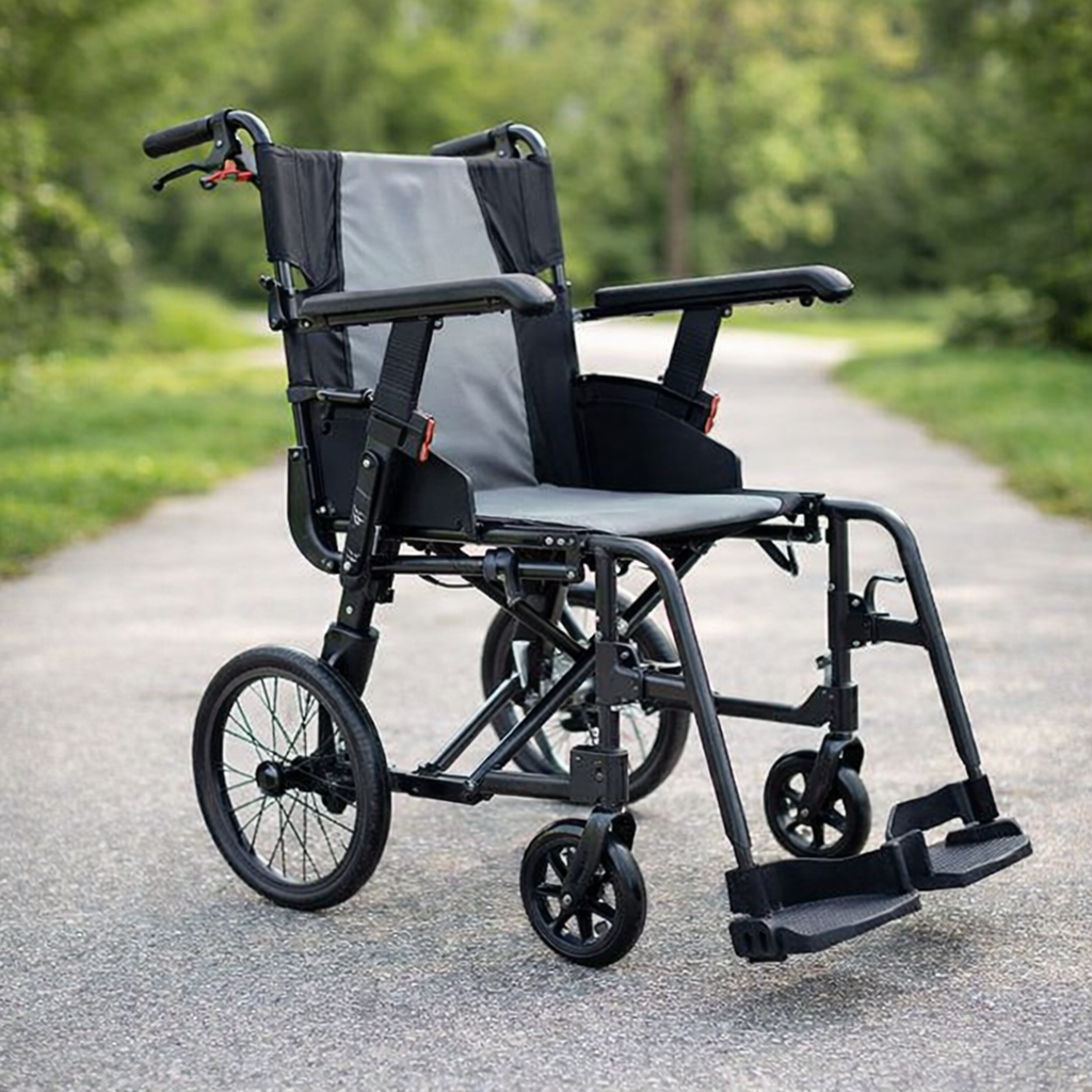 Transit Wheelchair – Lightweight – Folding & Ergonomic – Indoor & Outdoor Use