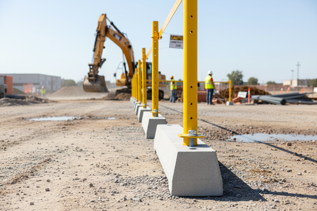 Premium Heavy Duty Concrete Foundation Beam for Secure Construction Fencing and Post Support - 3480mm Length