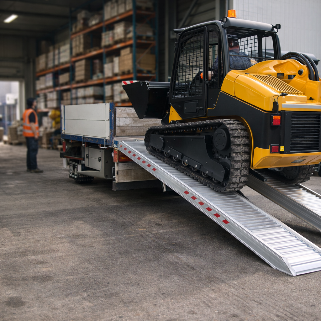 Extra Wide Aluminium Loading Ramps – 3000x510mm – 12650kg Capacity – Industrial Use