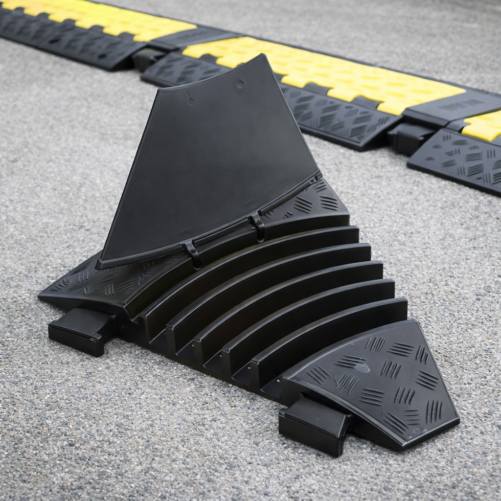 Cable Protector – Black – 45 Degree Curve – Indoor/Outdoor