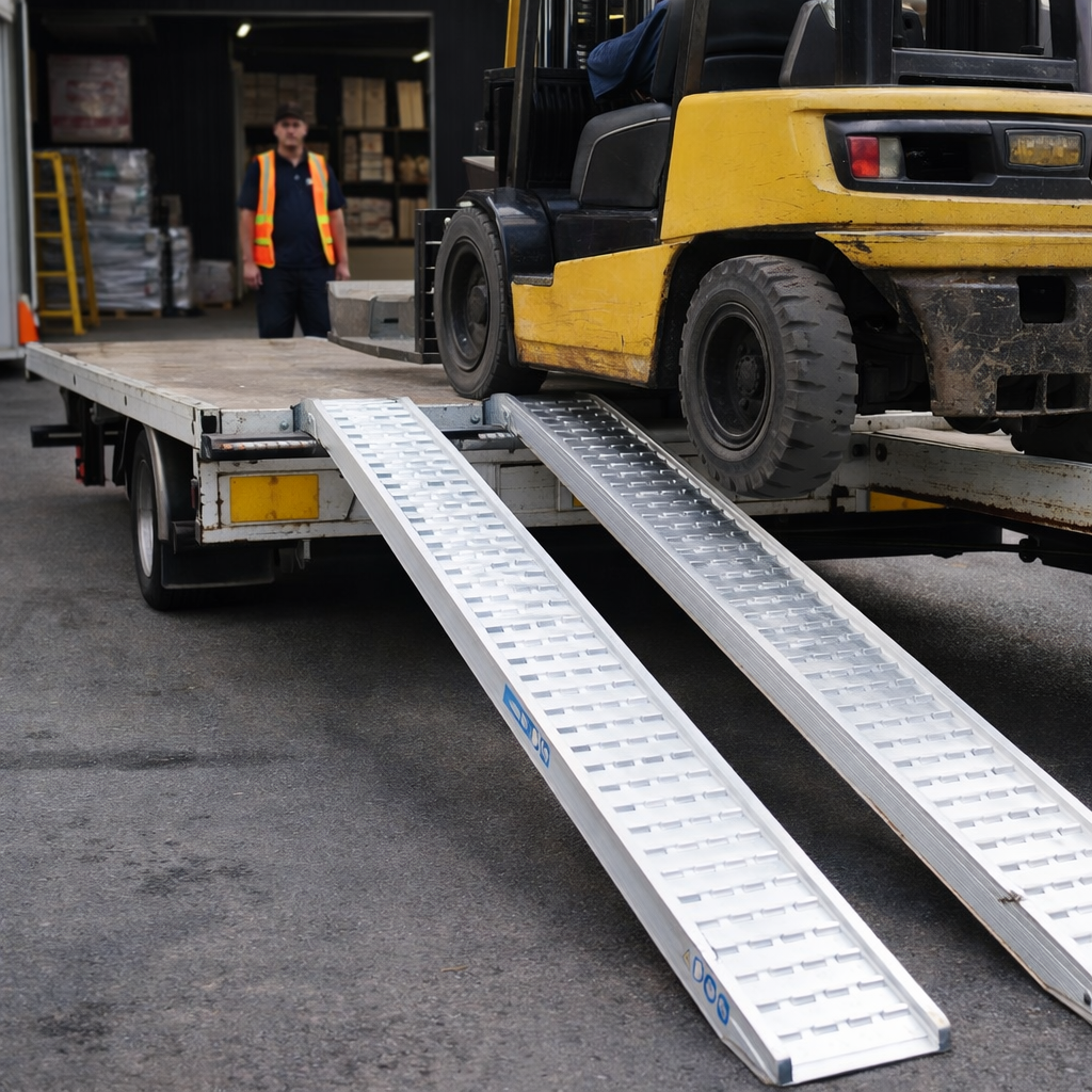 Heavy Duty Aluminium Loading Ramps – 3000x520mm – 18290kg Capacity – Industrial Use