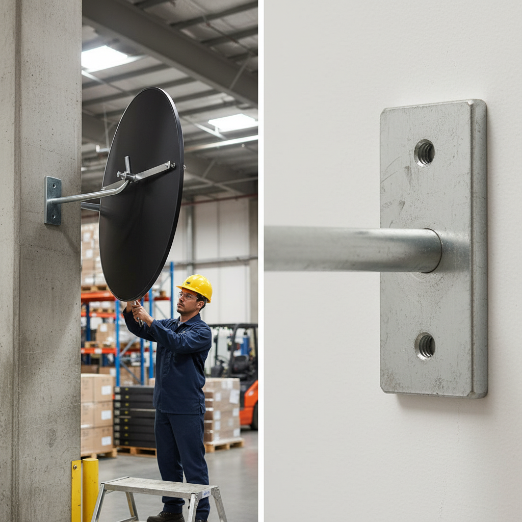 Premium Extended J Bracket for Offset Installation of Observation Mirrors - 55cm Length | Barriers Co