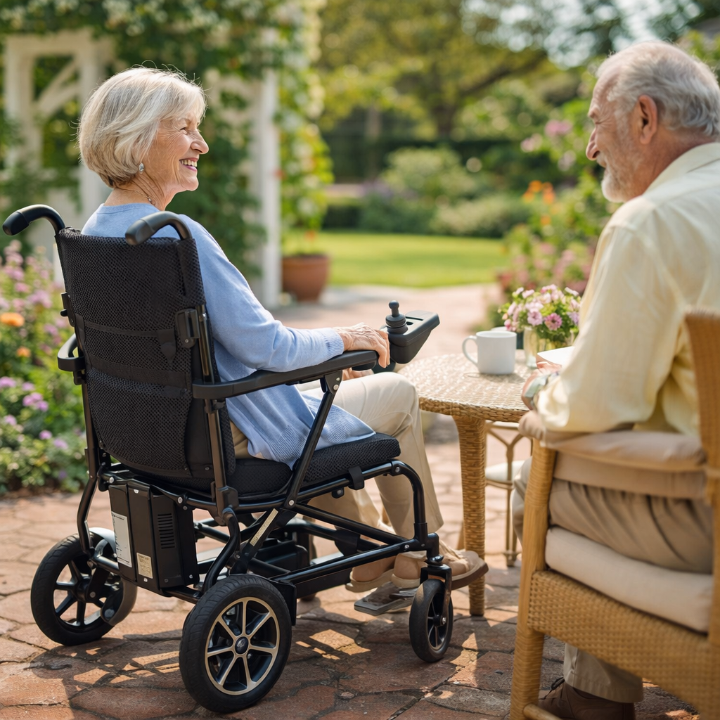 Powerchair – Lightweight Carbon Fibre – Folding Design – Indoor & Outdoor Use