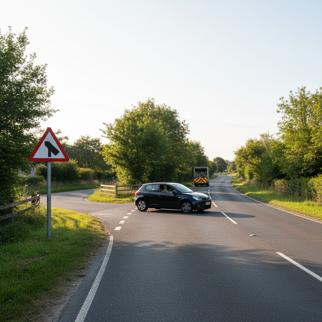 Professional Traffic Joins Main Carriageway Post Mounted Sign - Diagram 509.1 R2/RA2 for Road Safety