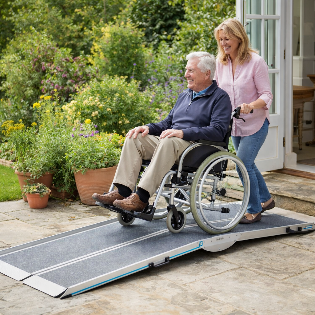 Folding Wheelchair Ramps – 5ft-8ft – 350kg Capacity – Commercial & Domestic Use