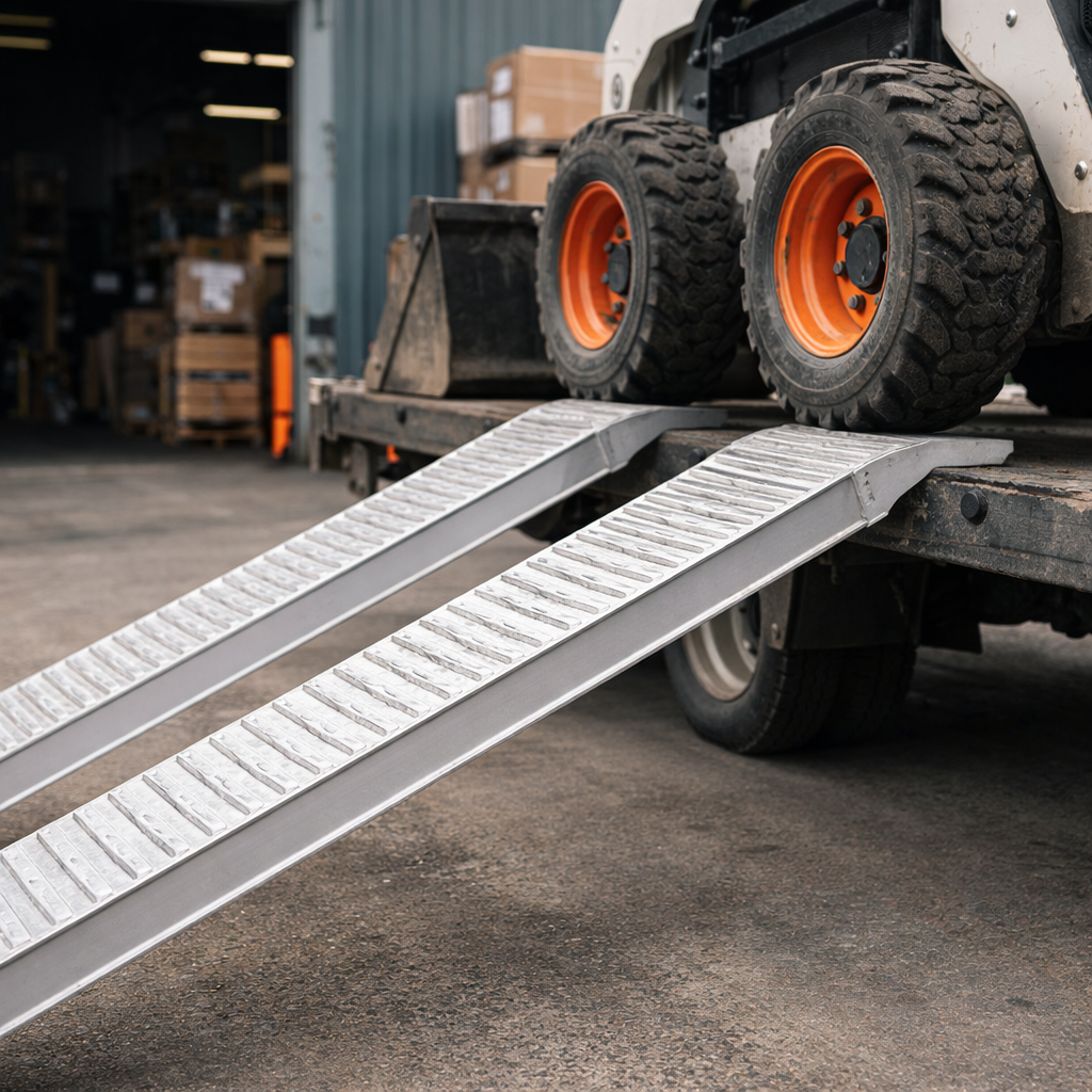 Aluminium Loading Ramps – 2000mm x 390mm – 21500kg Capacity – Industrial Use