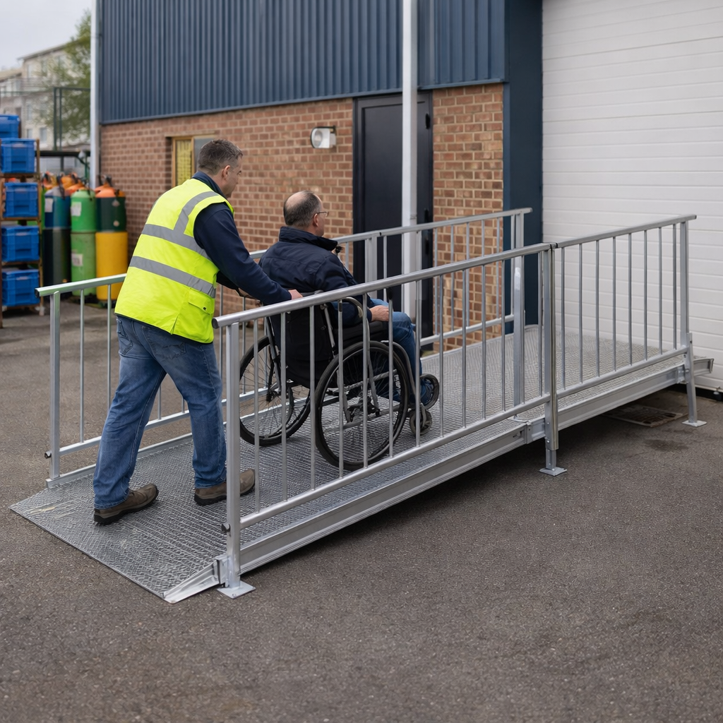 Modular Kit with Platform and Handrails – 1500mm x 2700mm – Wheelchair Access
