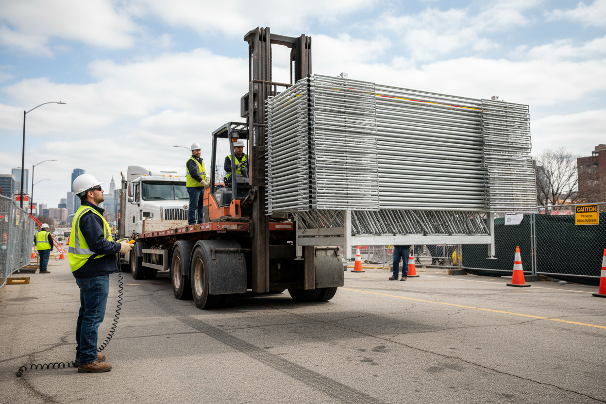 Premium Transport Cage for Crowd Control Barriers - Holds 25 Barriers, Each 2.3m Long for Efficient Storage and Transportation