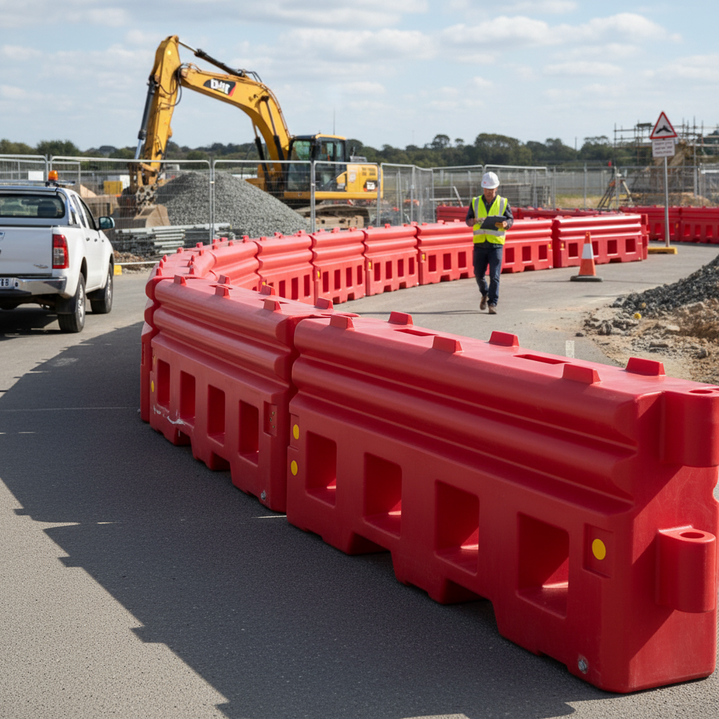 Premium Water Filled Crash Barrier - 50MPH Impact Resistance with Versatile Design | Barriers Co