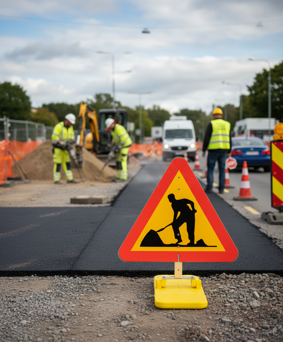 Premium A20 Sign Holder for Road Work - Lightweight and Durable with 10.5 kg Weight