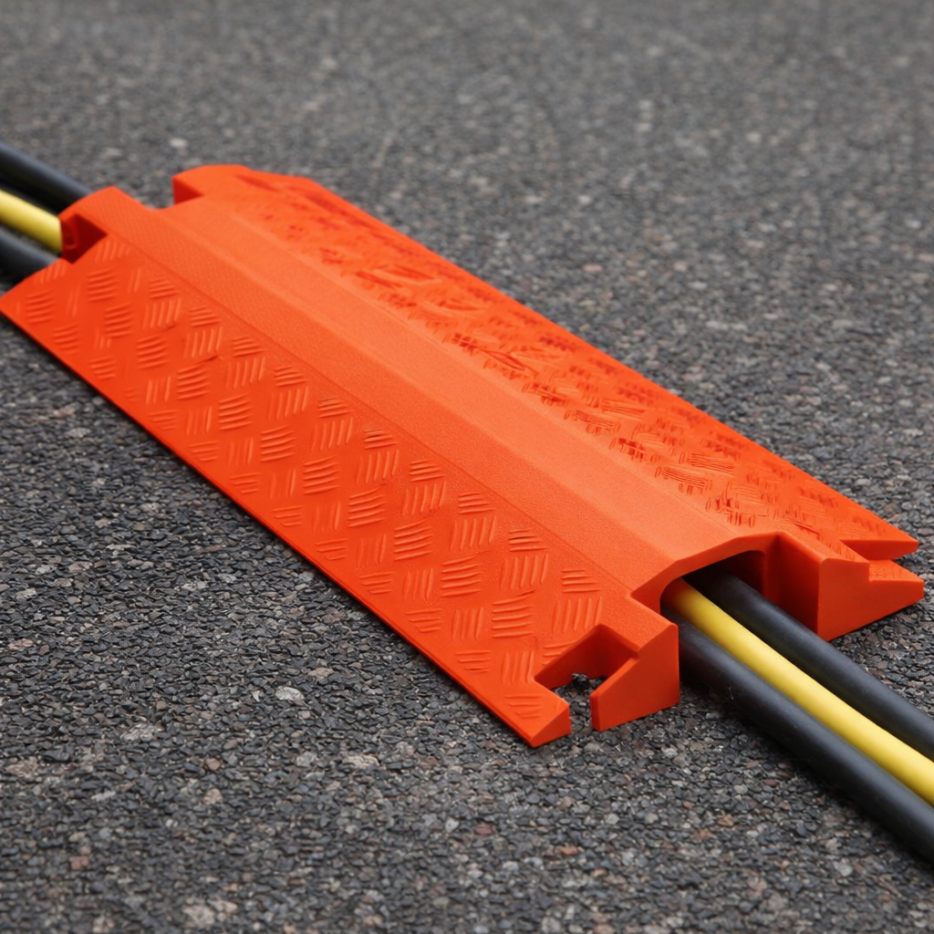 Cable Protector – 1.25 Inch – Orange – Industrial Grade