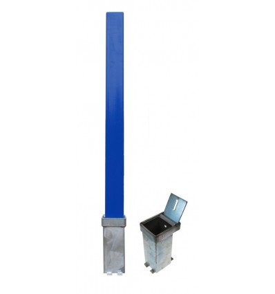 Heavy Duty Blue Removable Security Security Post & 2 x Ground Bases