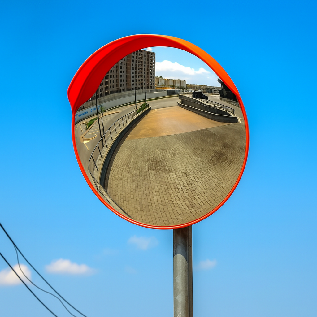 https://barriersco.co.uk/products/plastic-outdoor-traffic-convex-mirror-orange 2