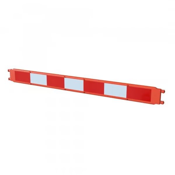 TRAFFIC-LINE HDPE Barrier Board – 2 m Plank, Red/White Reflective – Modular, Durable & Recyclable