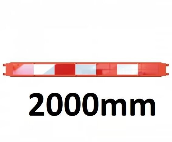 TRAFFIC-LINE HDPE Barrier Board – 2 m Plank, Red/White Reflective – Modular, Durable & Recyclable