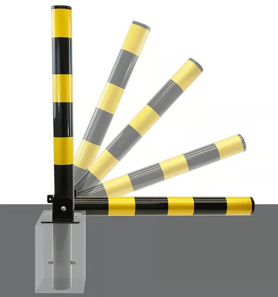 Secure & Space-Saving Fold-Down Parking Post with Spigot Base – Buried Installation