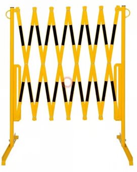 Traffic-Line Flexi-Light Extendable Trellis Barrier – Yellow & Black, Expands to 3.6 m
