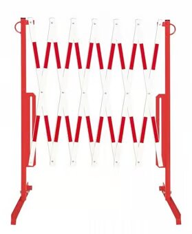 Heavy‑Duty Extendable Trellis Safety Barrier – Expands to 4 m | Steel | Red/White Reflective