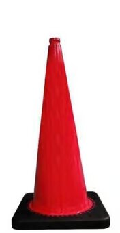 50cm Flexible Red Road Cone – Virtually Unbreakable, High-Visibility, Eco-Friendly