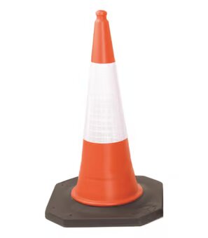 Highwayman 2-Part Motorway Traffic Cone – UK-Made, Recycled Base & Reflective Sleeve
