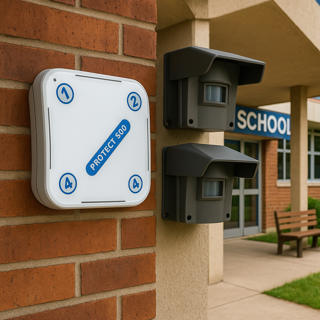 Protect 800 Dual PIR Wireless Driveway Alert System – Twin Detectors + 2 Indoor Receivers & Adjustable Lens Caps