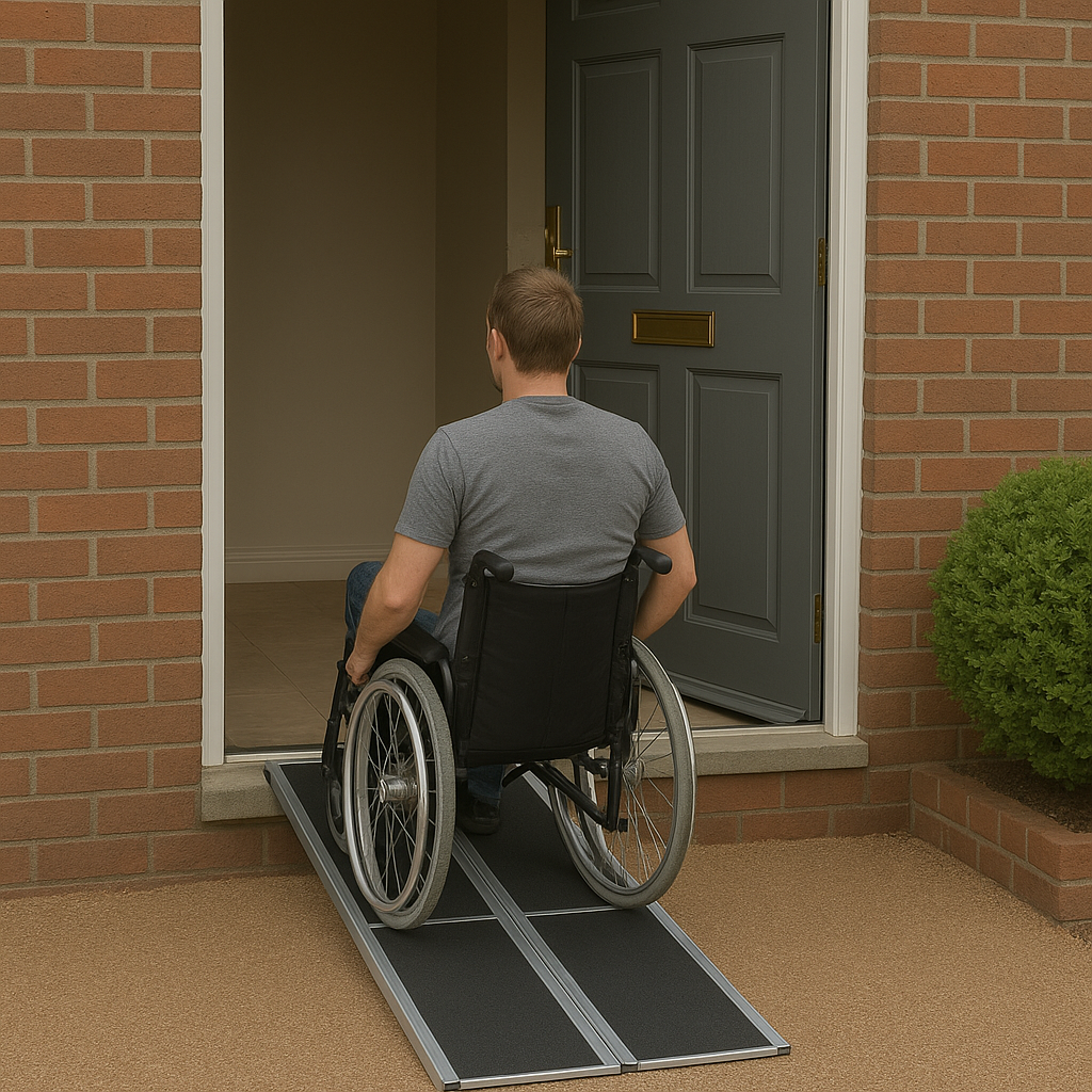 Heavy-Duty Multi-Fold Wheelchair Ramp 4-10 ft | Vehicle Access Made Easy & Safe