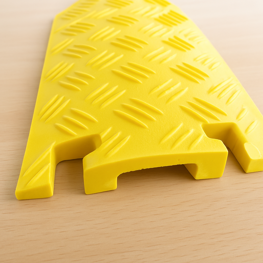 Heavy-Duty 5-Channel Hose & Cable Protector Ramp – Industrial Rubber Safety Cover for Roads, Events & Worksites