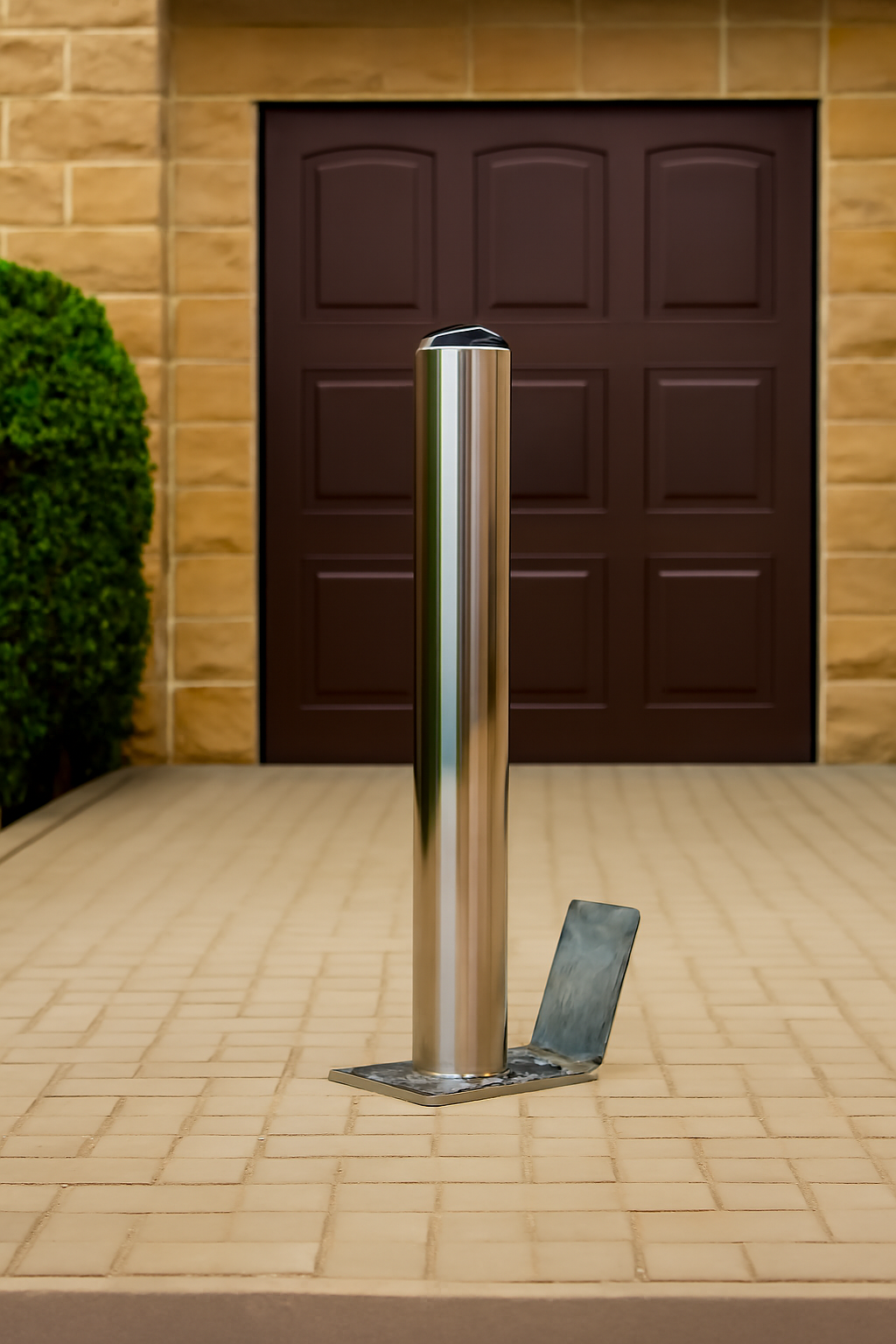 High‑Security Stainless Steel Telescopic Post – Retractable Design with Weather‑Resistant Cap