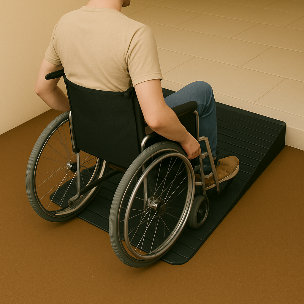 Non Slip Rubber Threshold Ramps Perfect for Wheelchair & Mobility Access