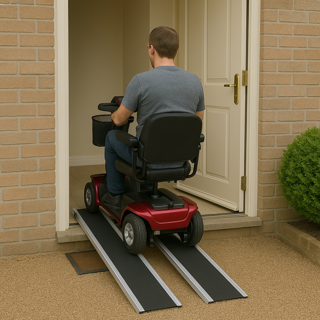 Portable Vehicle Ramp for Mobility Scooters – Heavy-Duty Foldable Ramp for Safe, Easy Access Anywhere