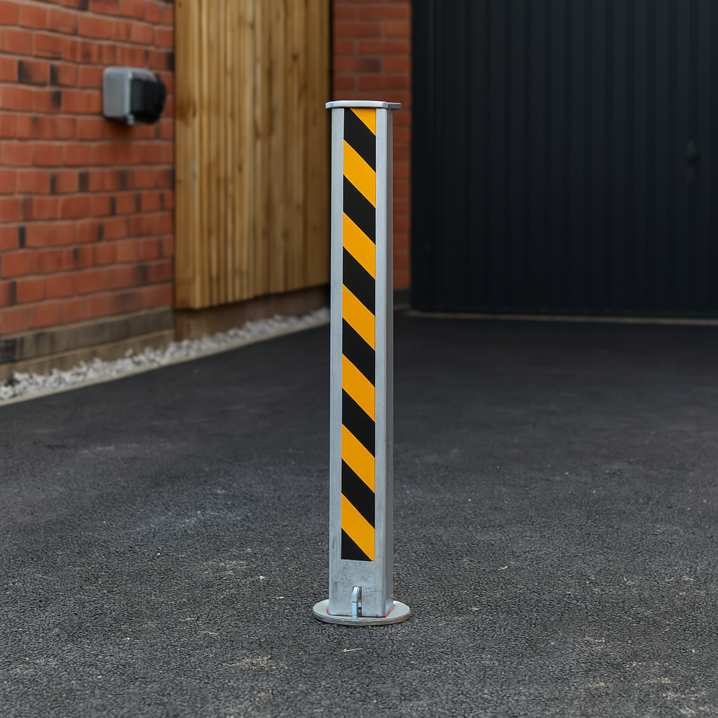 100mm Fully Telescopic Security Bollard with Integrated Lock – Heavy-Duty Retractable Driveway Post