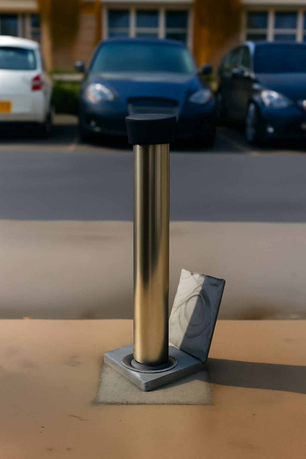 High‑Security Stainless Steel Telescopic Post – Retractable Design with Weather‑Resistant Cap