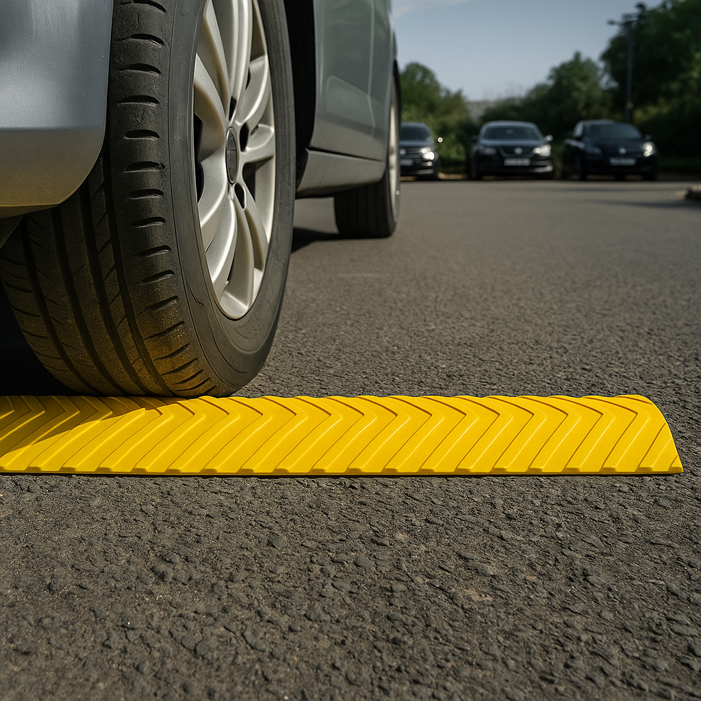 Plastic Traffic Calming Rumble Strip – High-Visibility Driveway & Car Park Lane Divider (with Fixings)